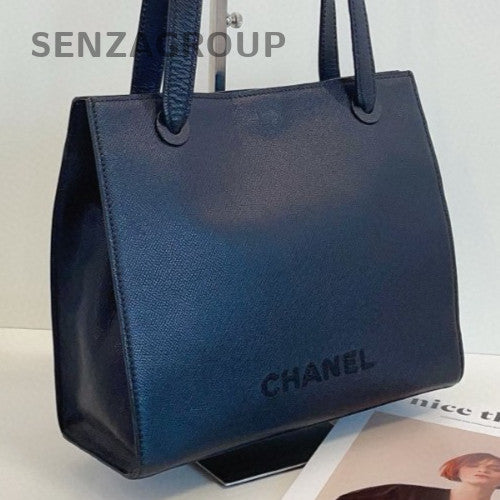 Chanel So Black Calfskin Shoulder Bag Black Used Women Classic