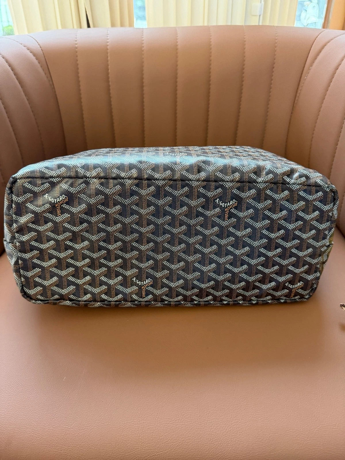 Goyard Black Canvas Medium Tote Shopping Bag For Women