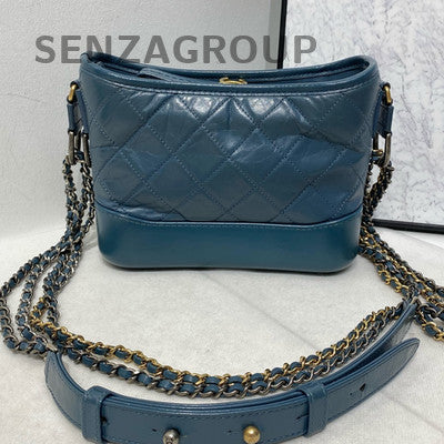 Chanel Gabrielle Small Blue Quilted Chain Shoulder Bag - Classic Women's