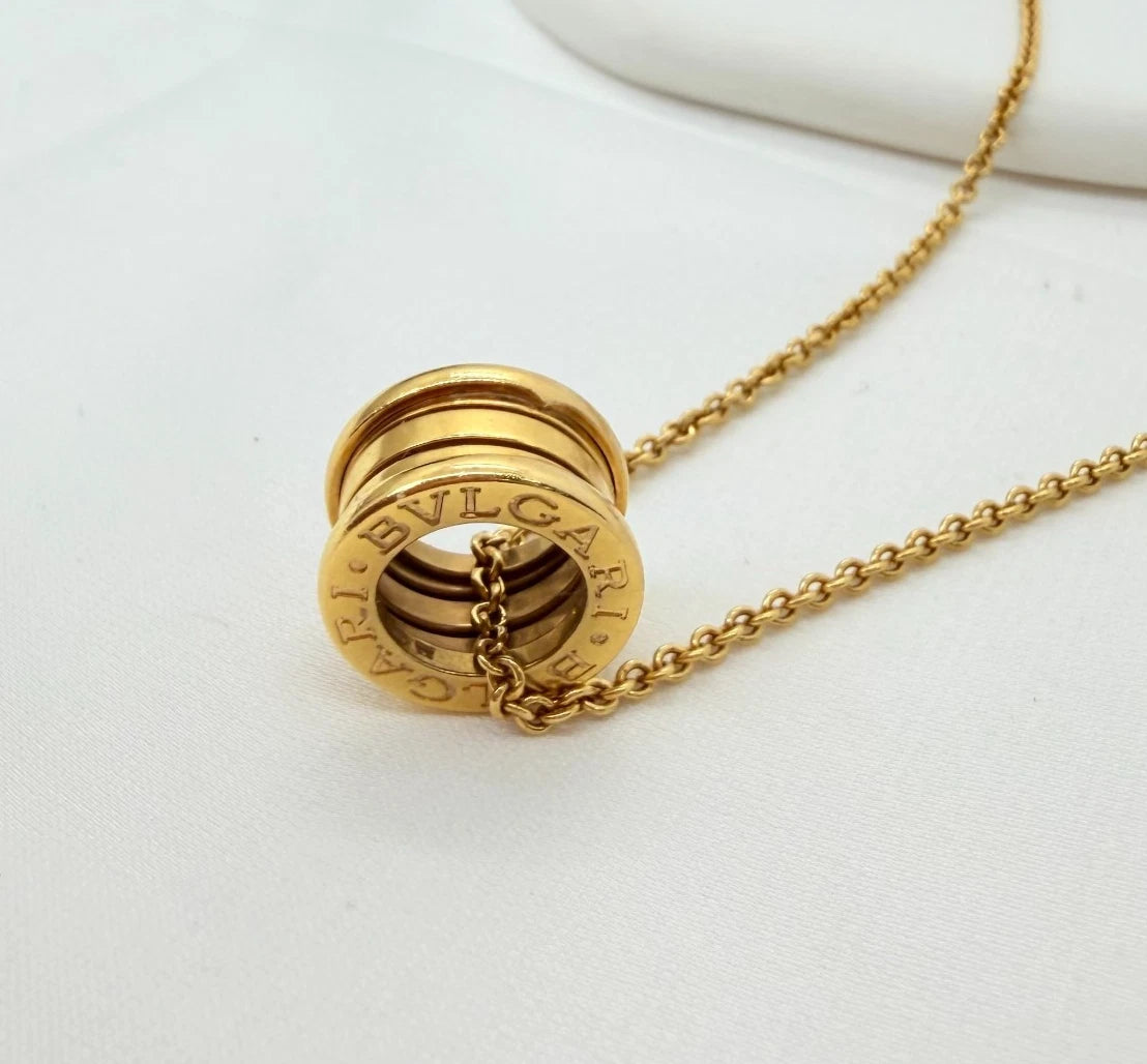 BVLGARI B-zero1 18K Yellow Gold Pendant Necklace