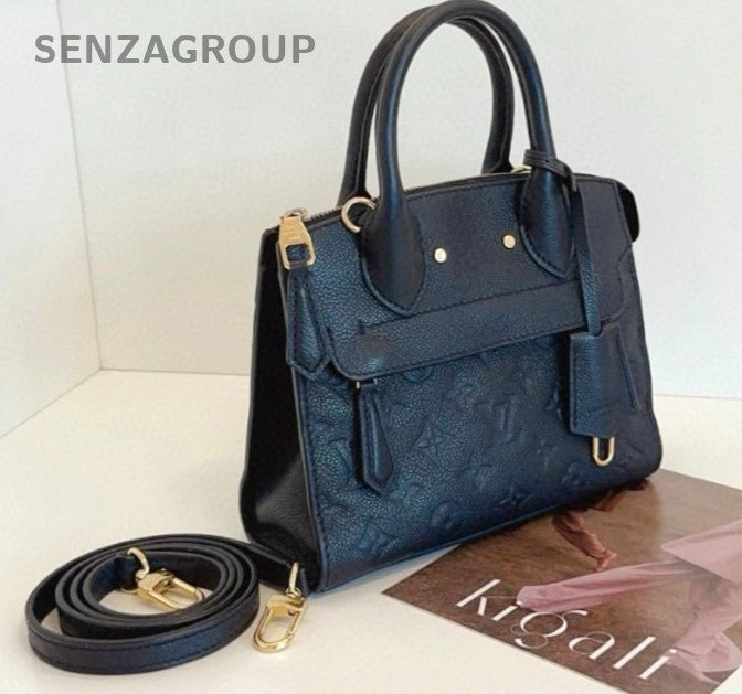 Louis Vuitton Pont Neuf Mini Tote Top Handle Shoulder Crossbody Bag Black Women
