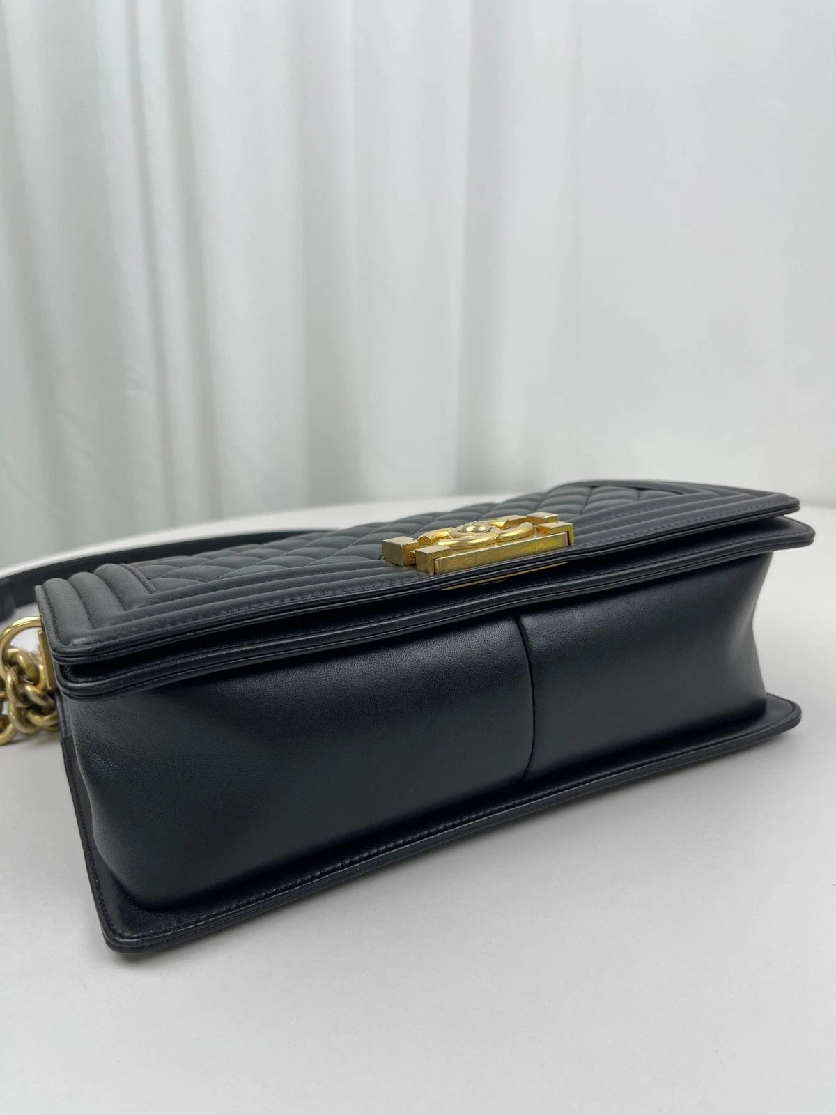 CHANEL Medium Le Boy Calfskin Shoulder Bag For Women