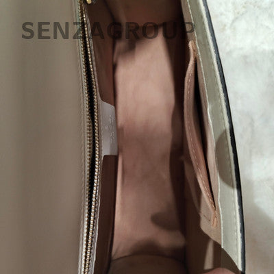 Gucci Sylvie Shoulder Bag White Gold Classic Fashion Women
