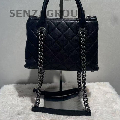 Chanel Classic Flap Bag Black Silver Lambskin Small Quilted Chain Shoulder Bag