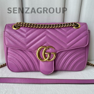 Gucci Purple Marmont 26 Chain Shoulder Bag - Classic Women's Fashion
