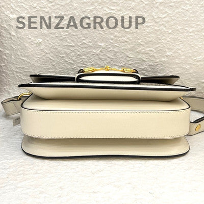 Gucci 1955 GG Supreme Saddle Bag - White Gold Hardware, Classic Women's