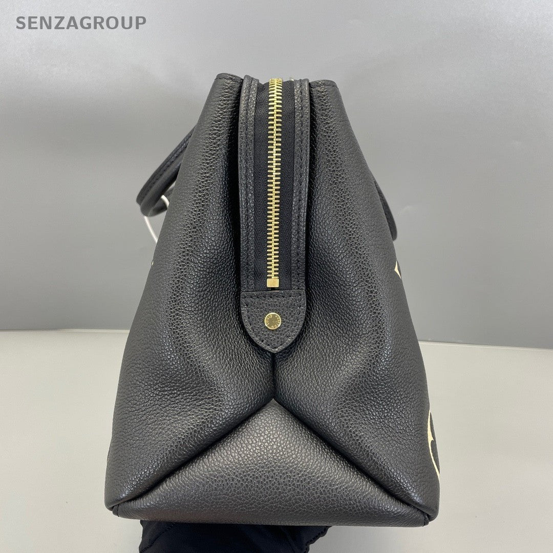 Louis Vuitton Montaigne MM Leather Handbag 2way Shoulder bag Black