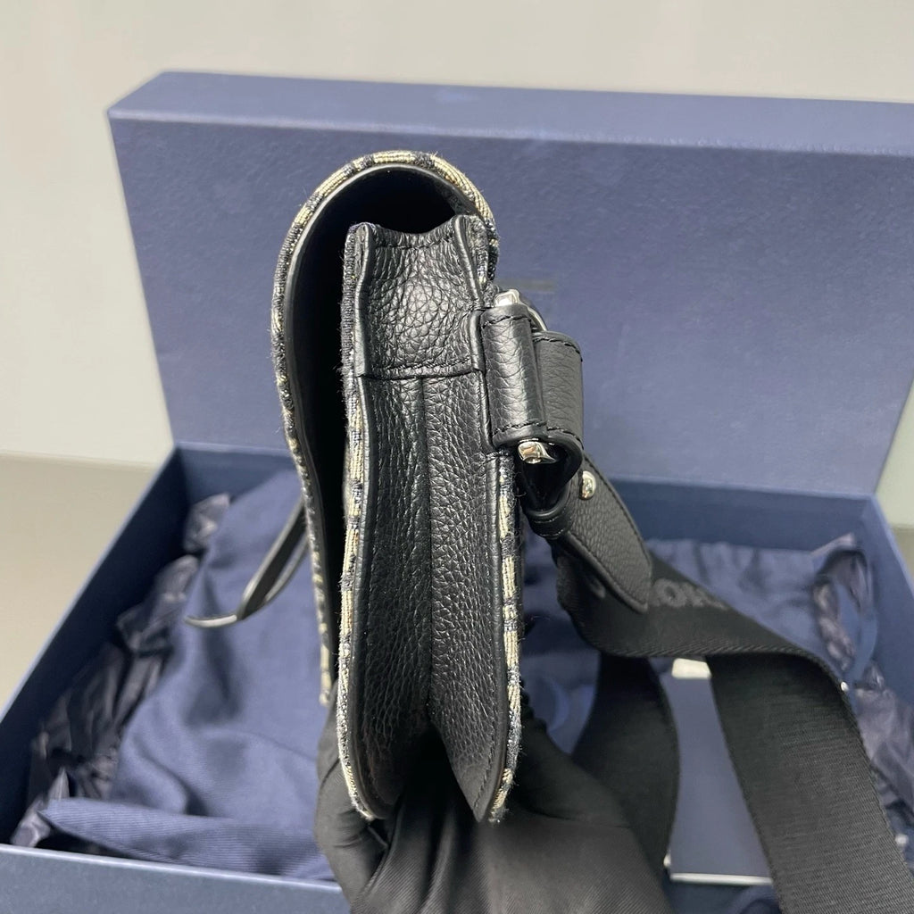 Dior Monogram Canvas Saddle Shoulder Bag Detachable Strap For Women