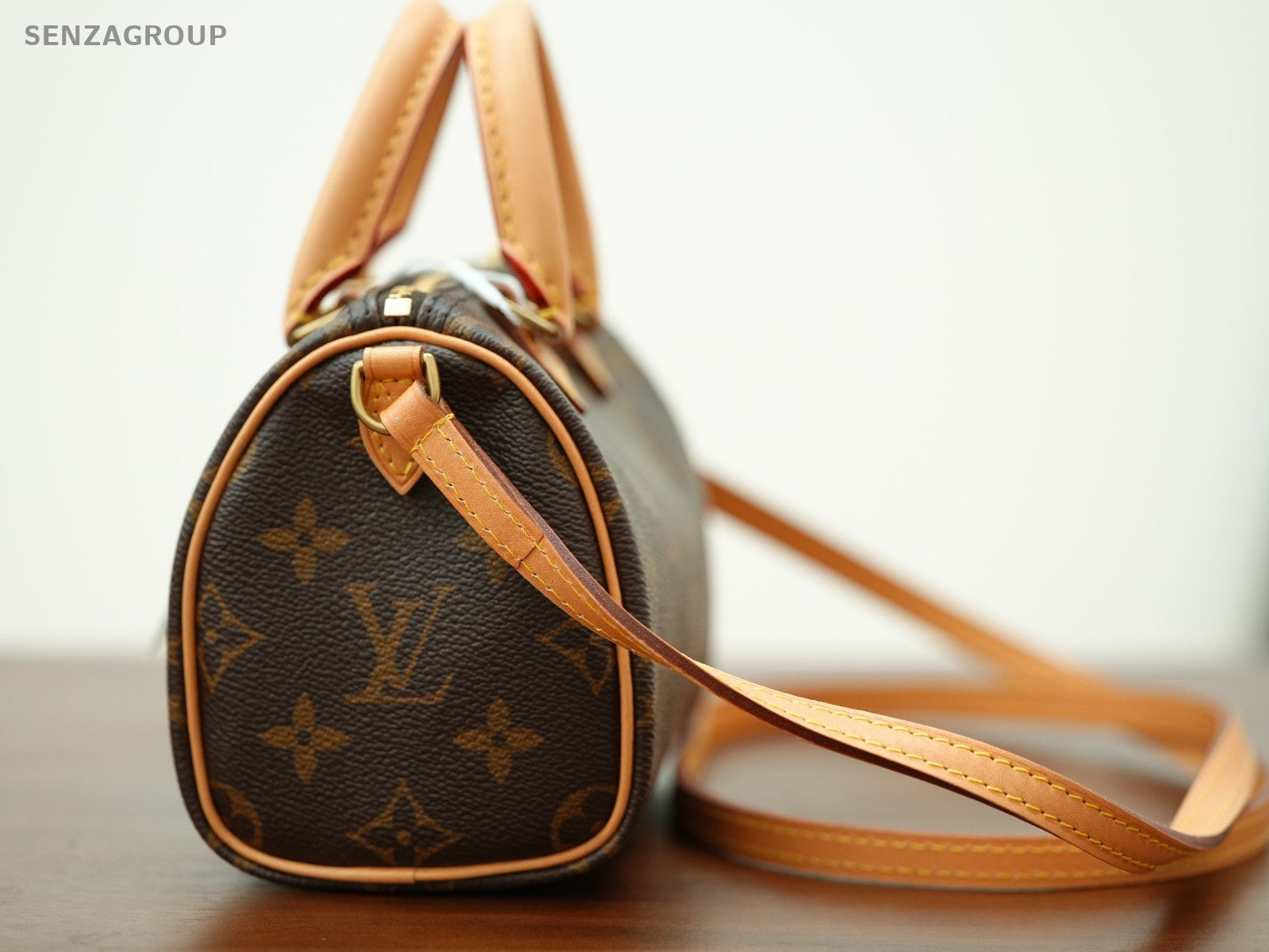 Louis Vuitton Monogram Nano Speedy Crossbody Shoulder bag Women Brown Classic