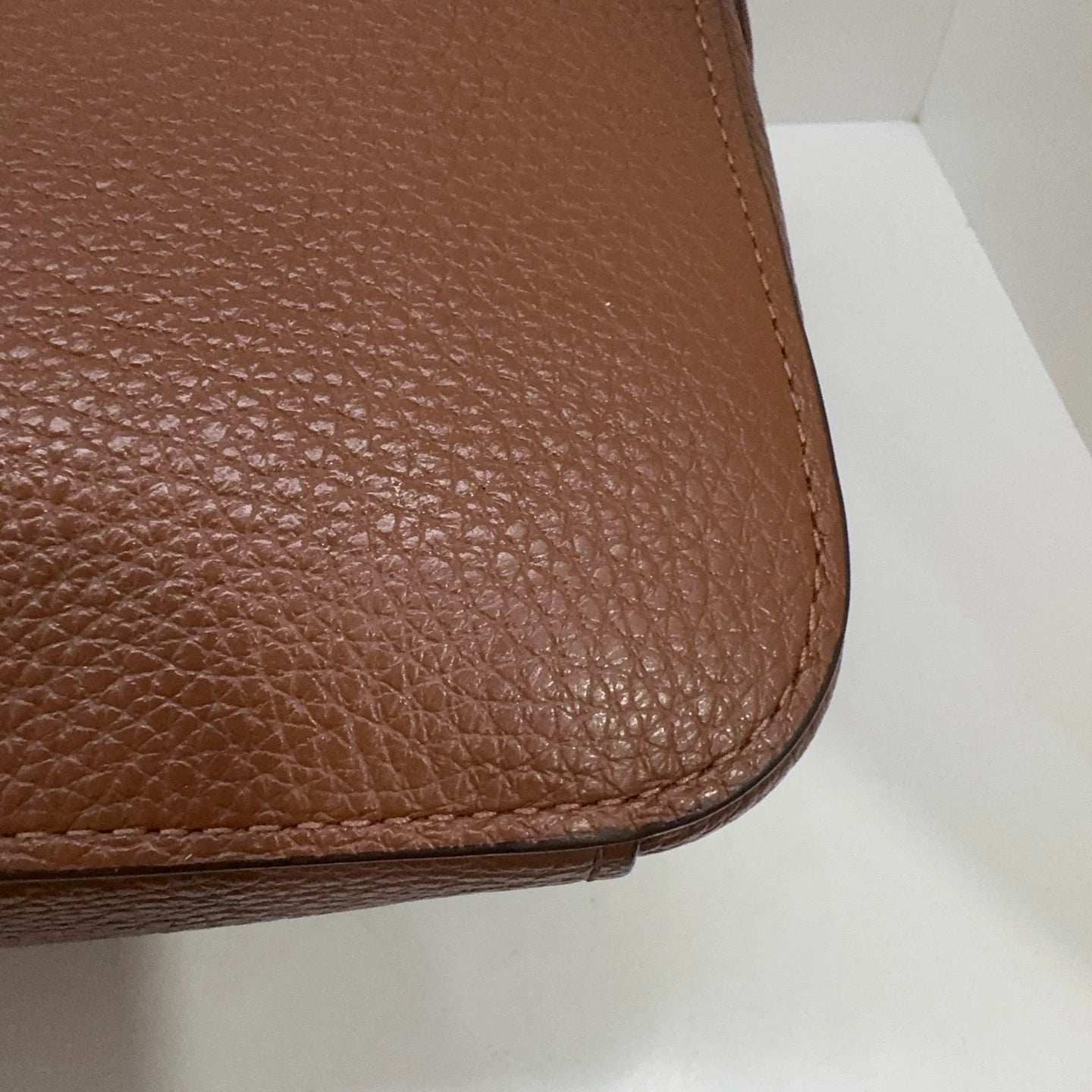 Coach Women's Georgie 27 Leather Suede Shoulder Crossbody Bag Caramel Brown