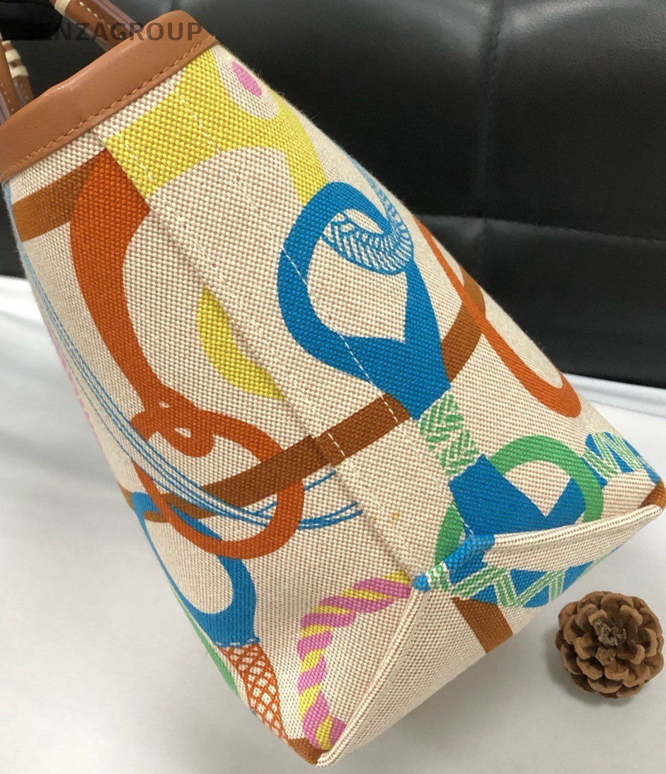 Hermes Steeple Swift Top Handle Bag Multicolor Used Women Classic Designer