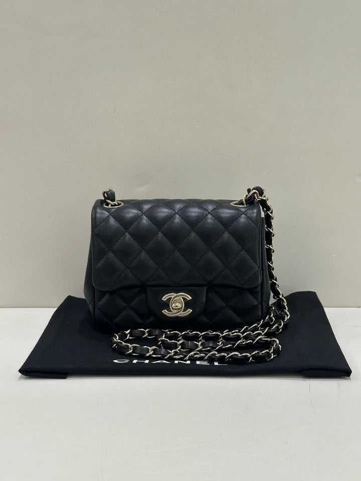 Authentic CHANEL Classic Flap Chain Crossbody Bag For Women