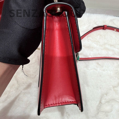 Bvlgari Serpenti Forever WOC Chain Shoulder Crossbody Bag Red Classic Women