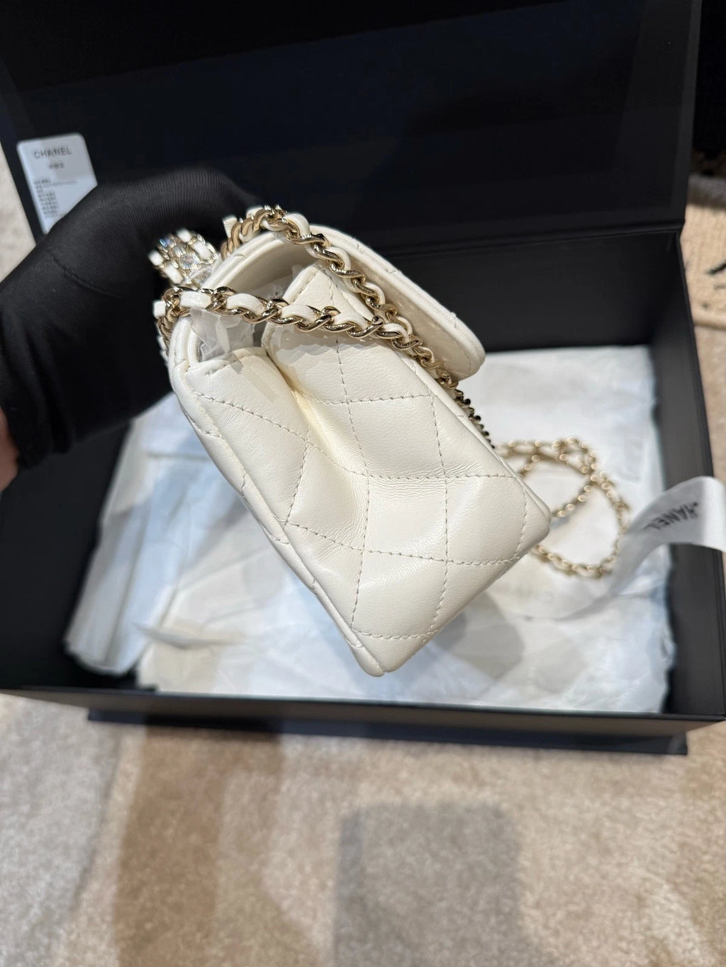 CHANEL Crystal Handle CF Shoulder Handbag For Women