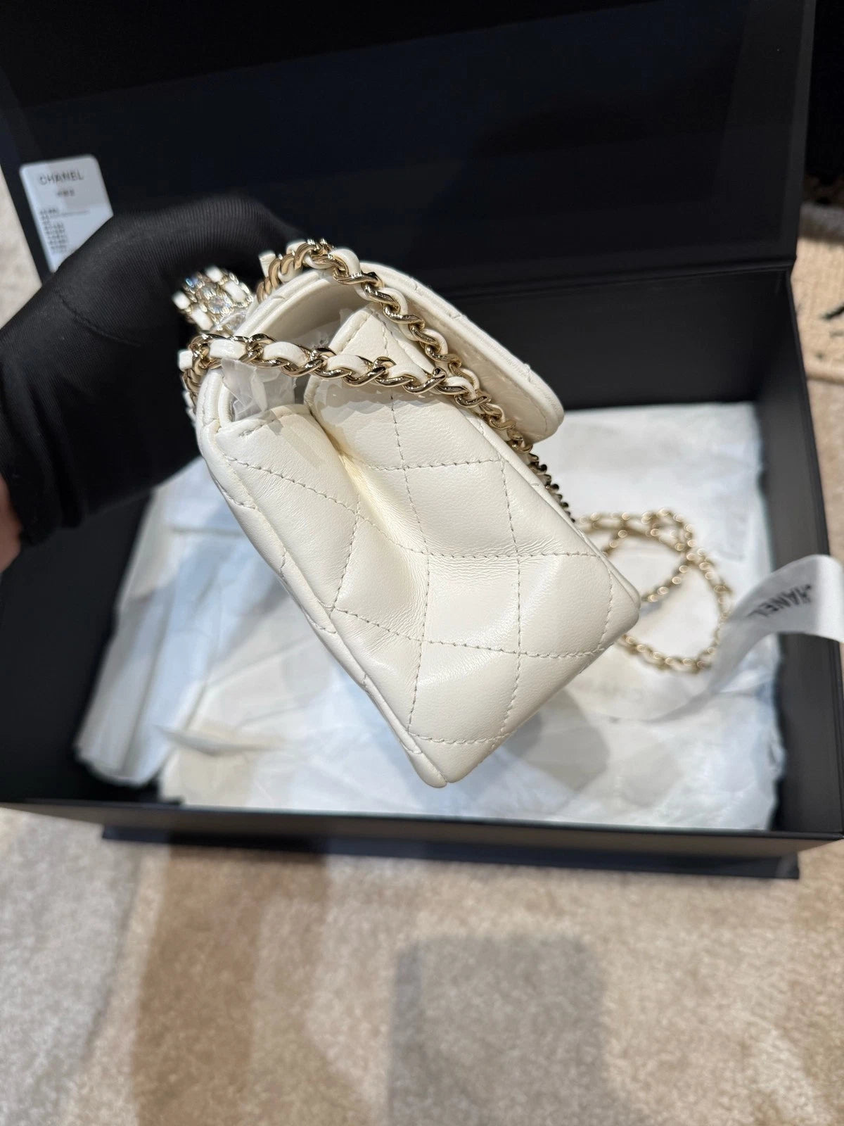 CHANEL Crystal Handle CF Shoulder Handbag For Women