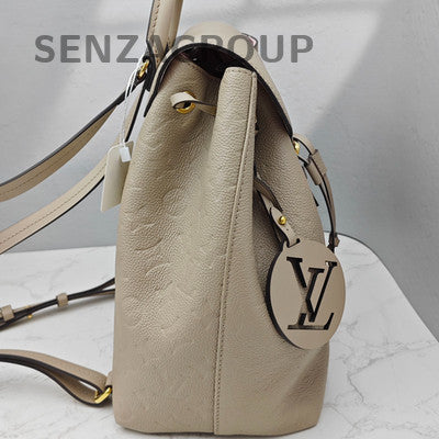Louis Vuitton Montsouris Backpack Grey Pink Gold Hardware Women's Fashion
