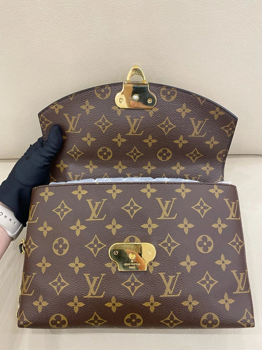 Louis Vuitton Saint Placide Monogram White Envelope Shoulder Bag