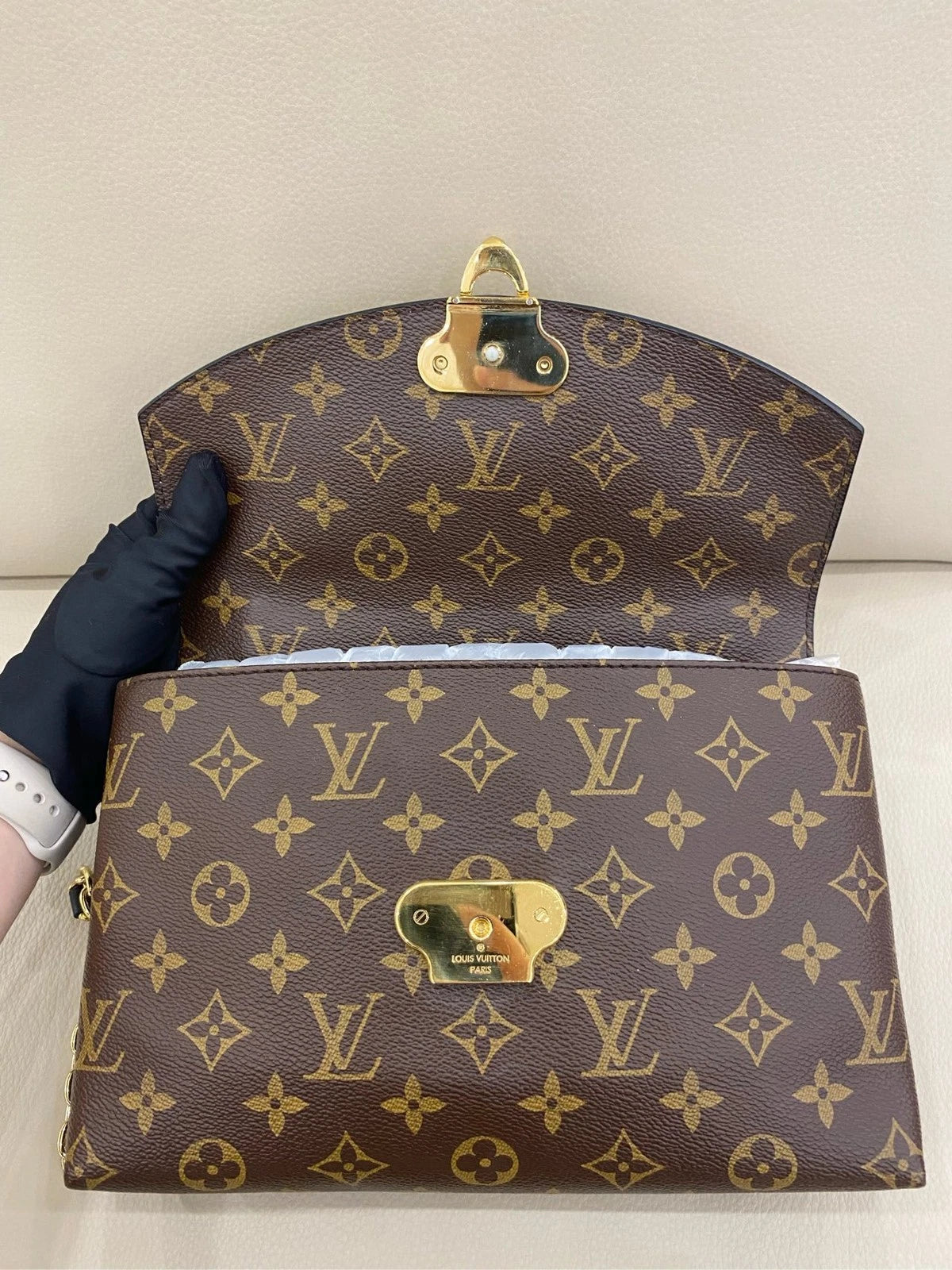 Louis Vuitton Saint Placide Monogram White Envelope Shoulder Bag