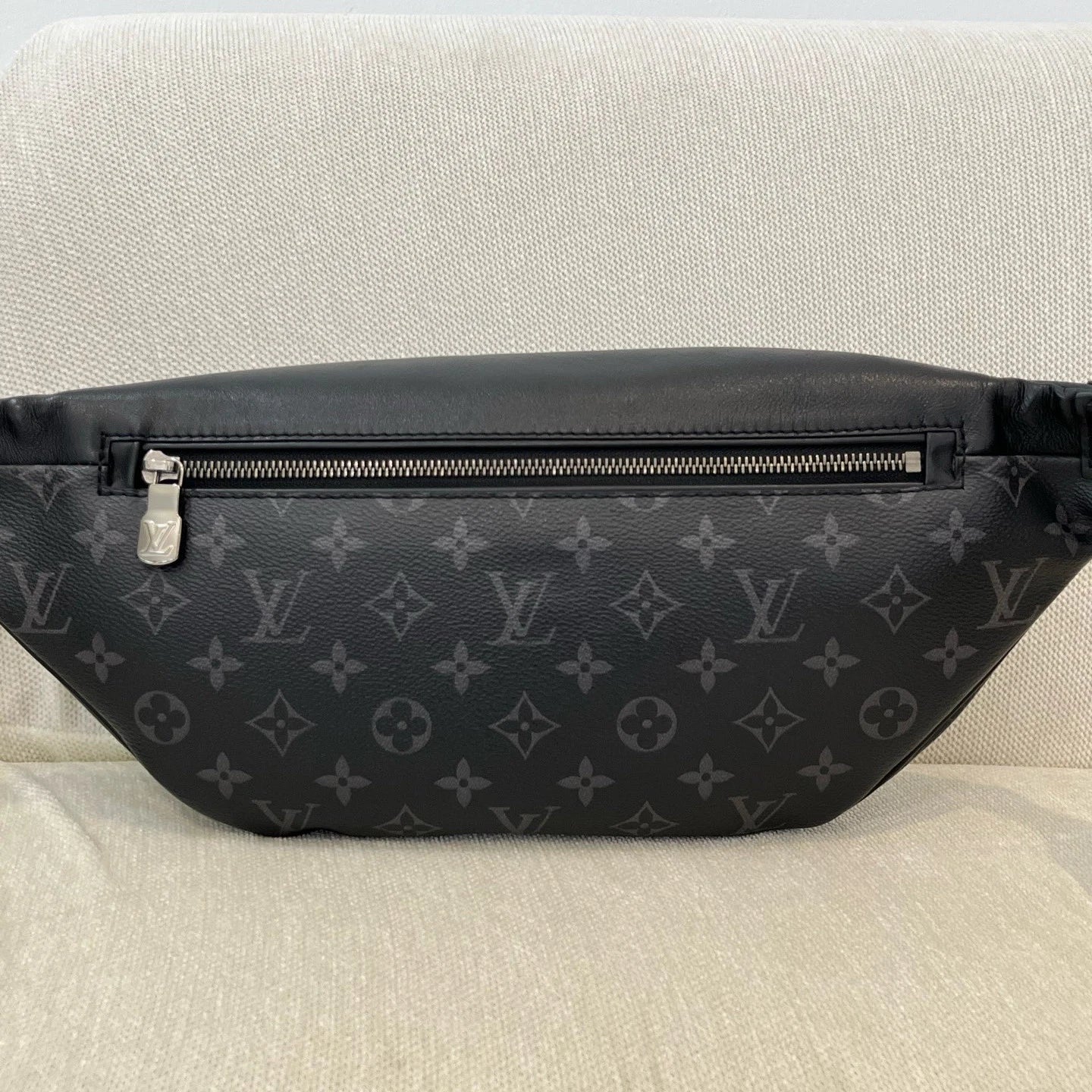 Louis Vuitton Bumbag Monogram Black Silver Crossbody Belt Bag Excellent