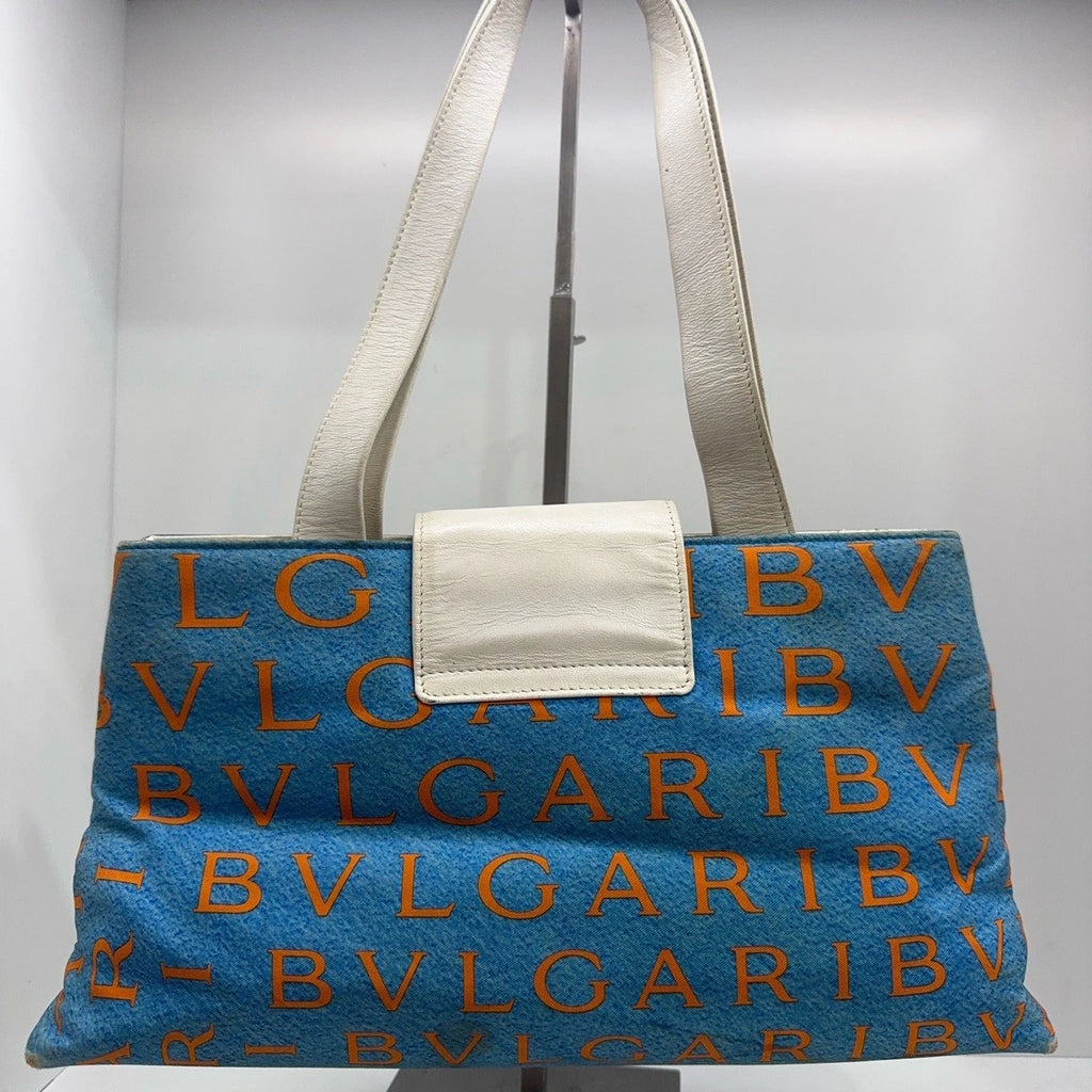 Bvlgari Alphabet Logo Tote Shoulder Handbag For Women