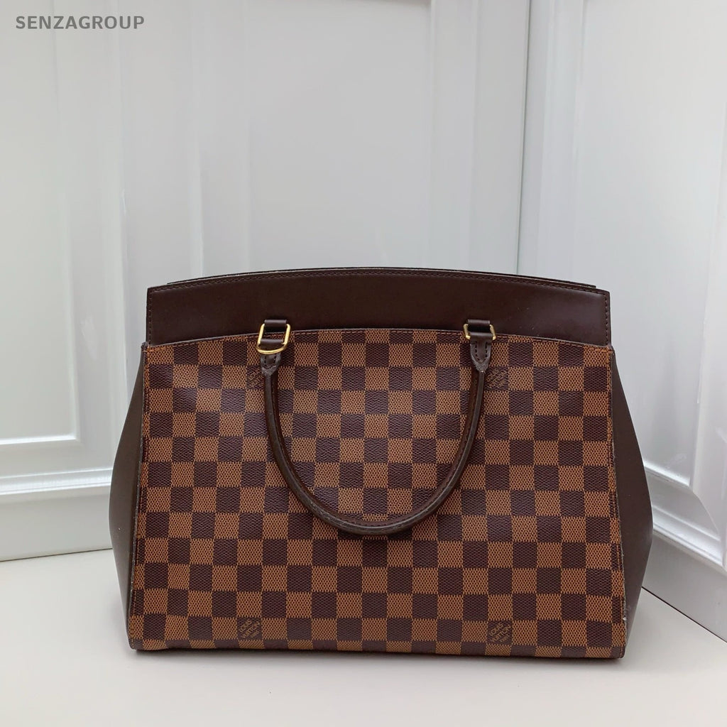 Louis Vuitton Damier Ebene Top Handle 2way Shoulder Handbag Brown