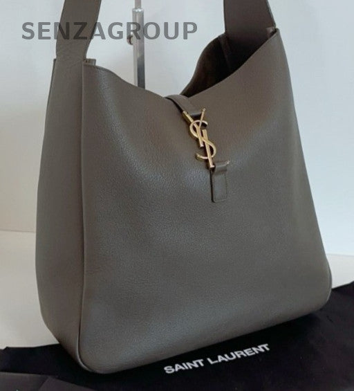 Saint Laurent Le5à7 Hobo GM Shoulder Bag Green Gold Used Women Classic