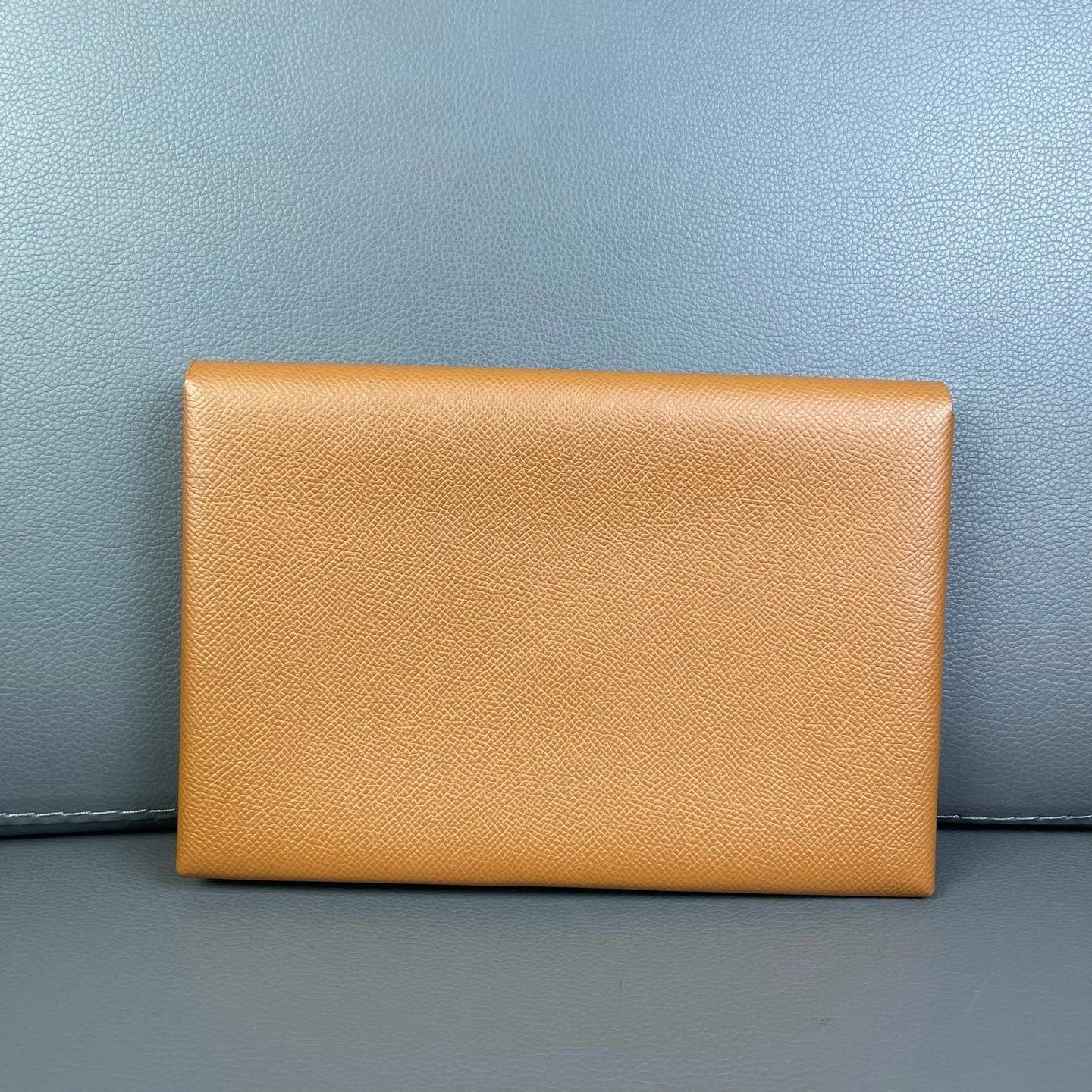 Hermes Calvi Epsom Leather Folded Clutch Bag For Women