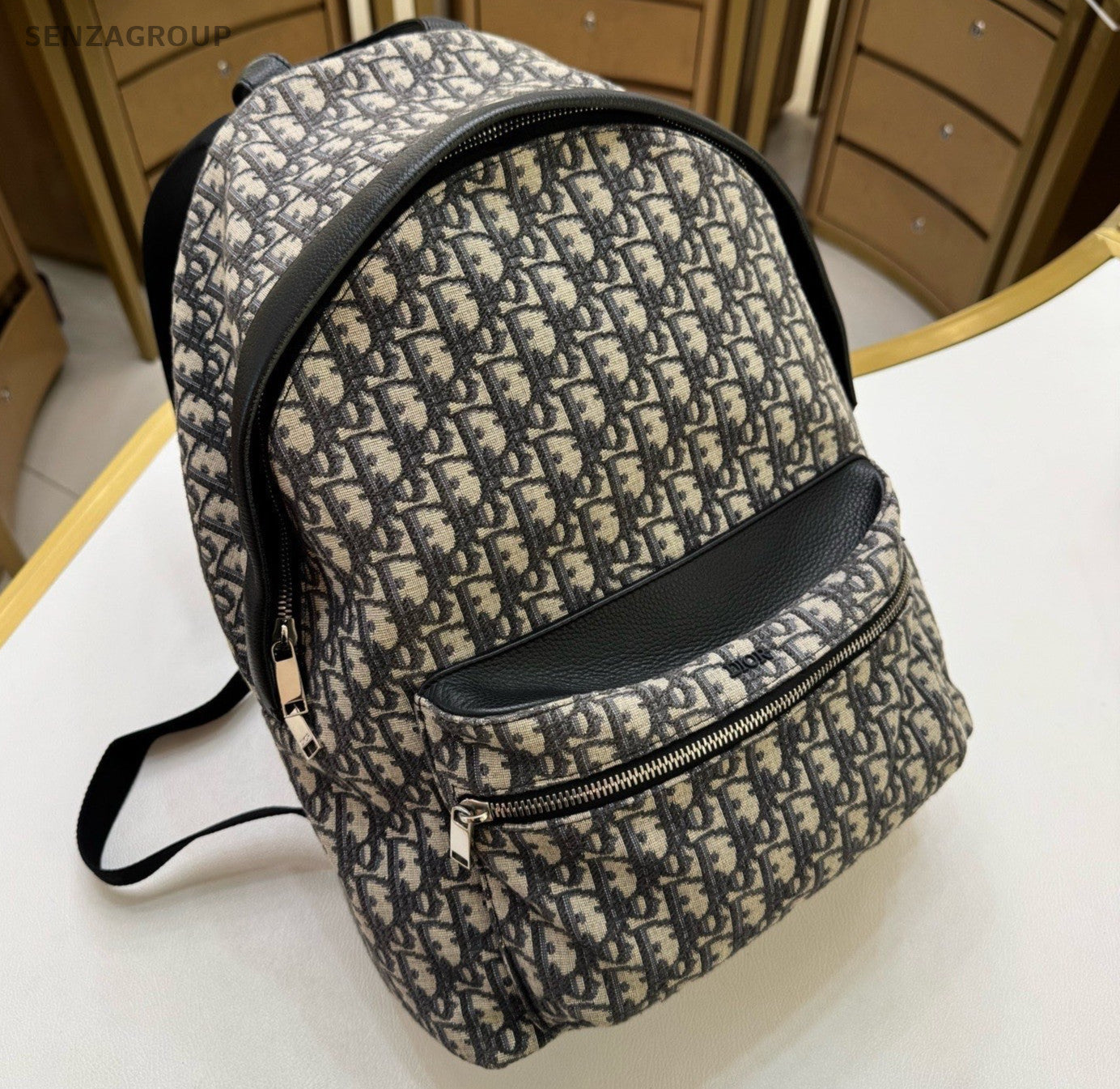 Christian Dior Rider Oblique GM Backpack Black Silver Unsex Adults Classic