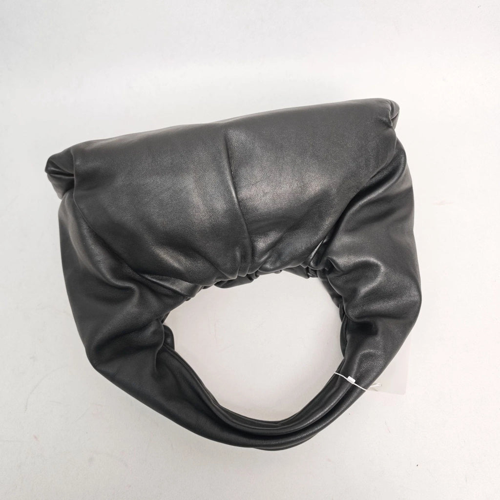 Bottega Veneta Black Calfskin Pouch Cloud Shoulder Underarm Bag For Women