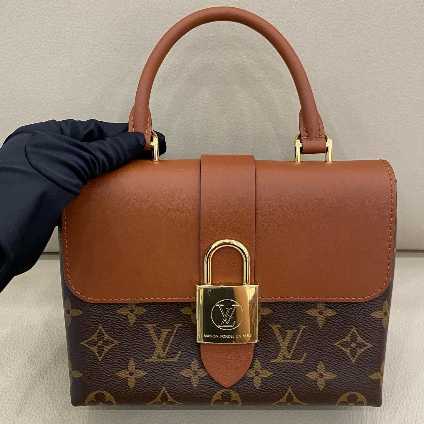 Louis Vuitton Locky BB Brown Monogram Canvas Shoulder Bag For Women
