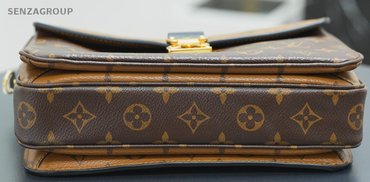 Louis Vuitton Pochette Métis Monogram 2way Shoulder Handbag Brown Crossbody