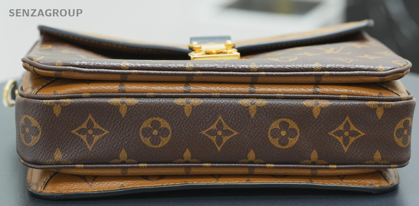 Louis Vuitton Pochette Métis Monogram 2way Shoulder Handbag Brown Crossbody