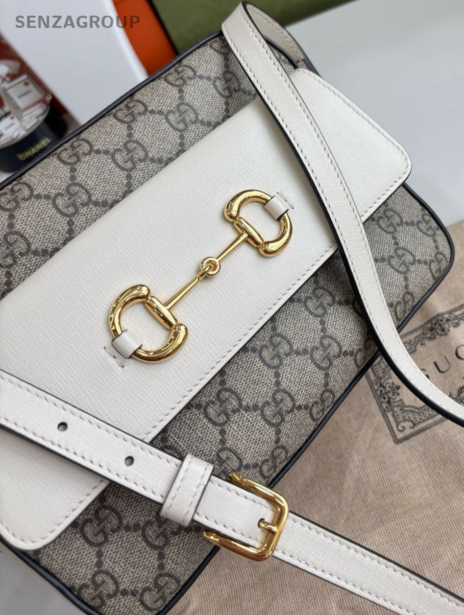 GUCCI 1955  Monogram white Carmera Shoulder bag Crossbody Almost Brand New