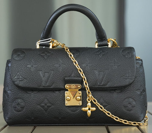 Louis Vuitton Black Monogram Empreinte NANO Madeleine Crossbody Handbag