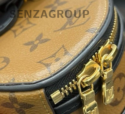 Louis Vuitton Monogram Mini Round Trunk Brown Gold Handbag Classic Women