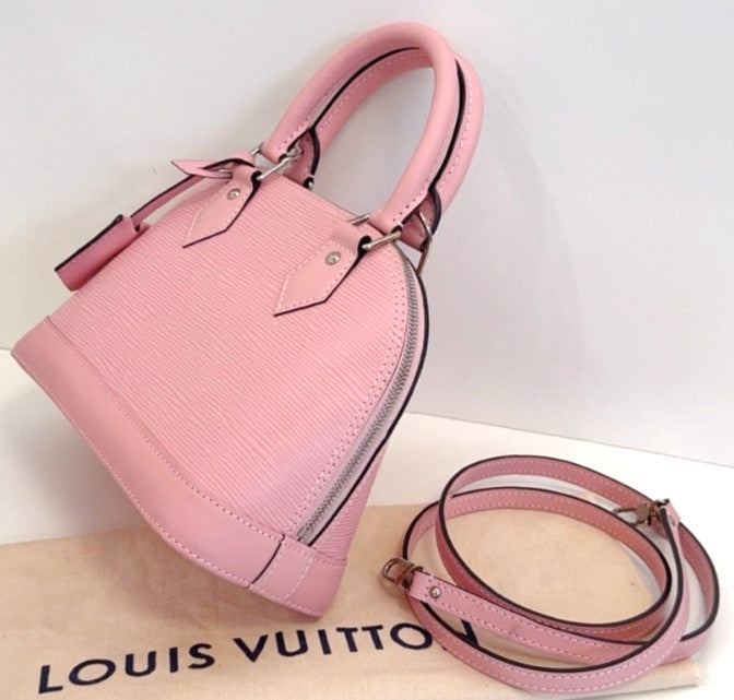Louis Vuitton Alma bb Epi Leather Handbag 2WAY Shoulder bag Sakura Pink Women