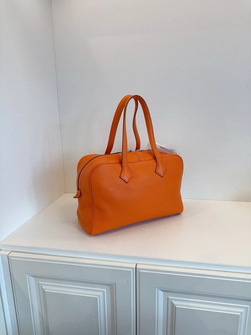Hermes Victoria35 Orange Handbag For Women