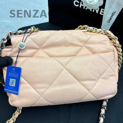 Chanel 19 Bag Orange Gold Chain Quilted Shoulder Crossbody Bag