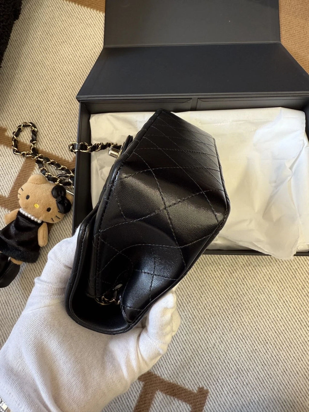 CHANEL Black Lambskin Mini CF Shoulder Bag For Women
