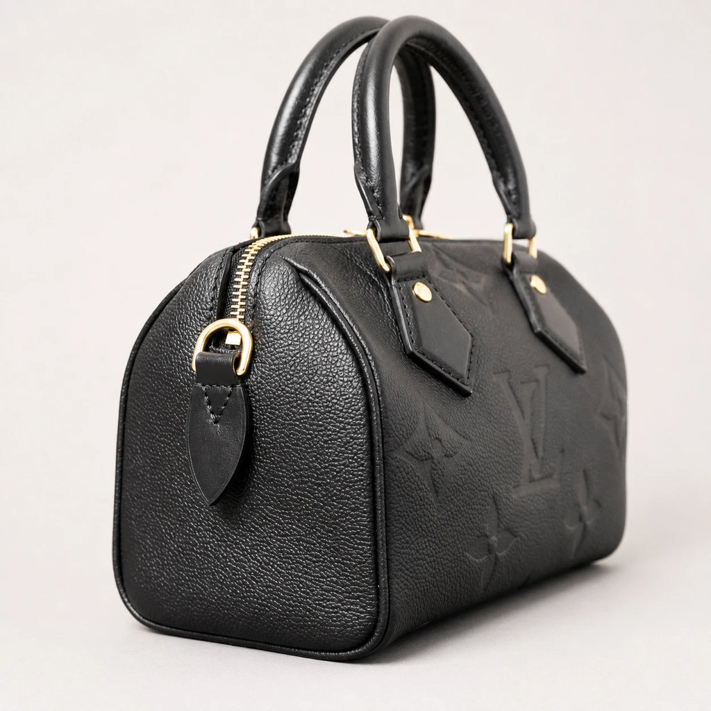 Louis Vuitton Speedy20 Monogram Empreinte Black Top Handle Bag Excellent