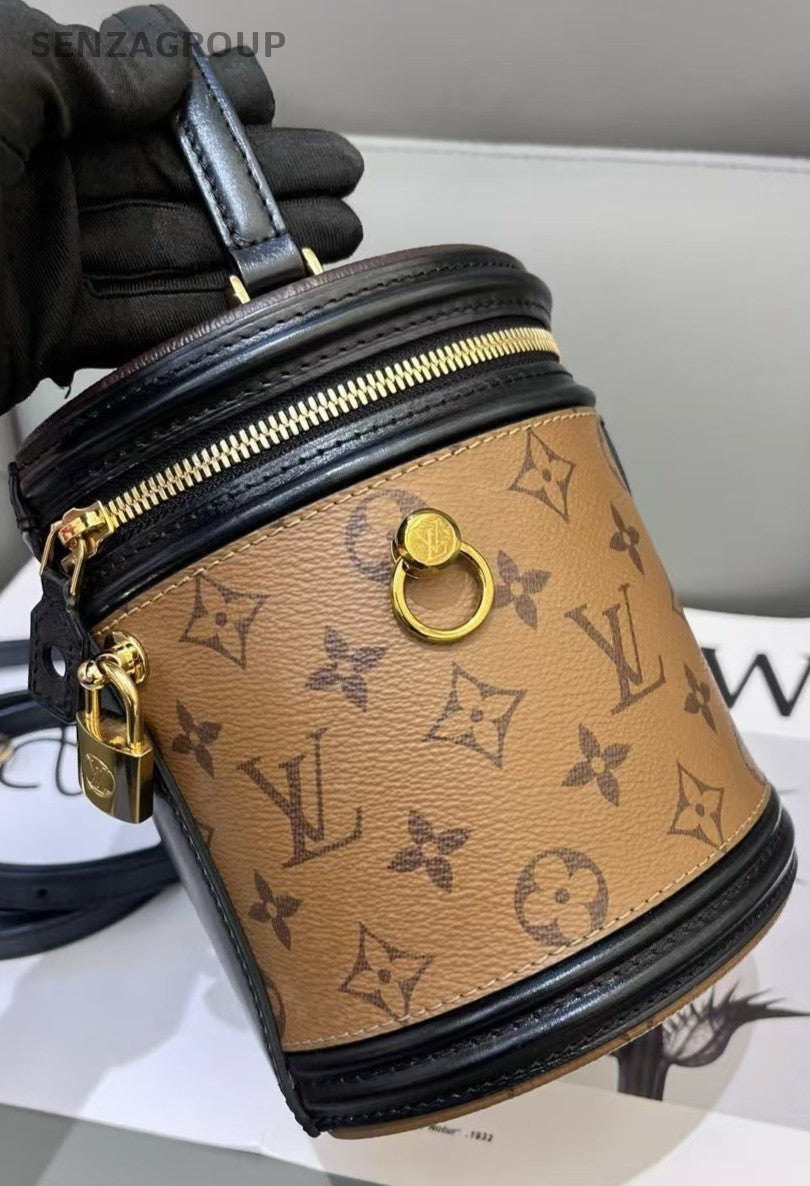 Louis Vuitton Cannes Monogram Top Handel Shoulder Crossbody Bag Women Brown