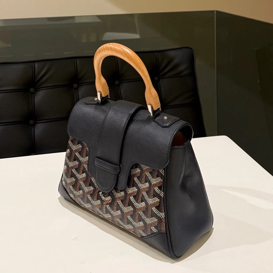 Goyard Mini Handbag Black Silver Crossbody Bag - Classic &amp; Stylish Women's
