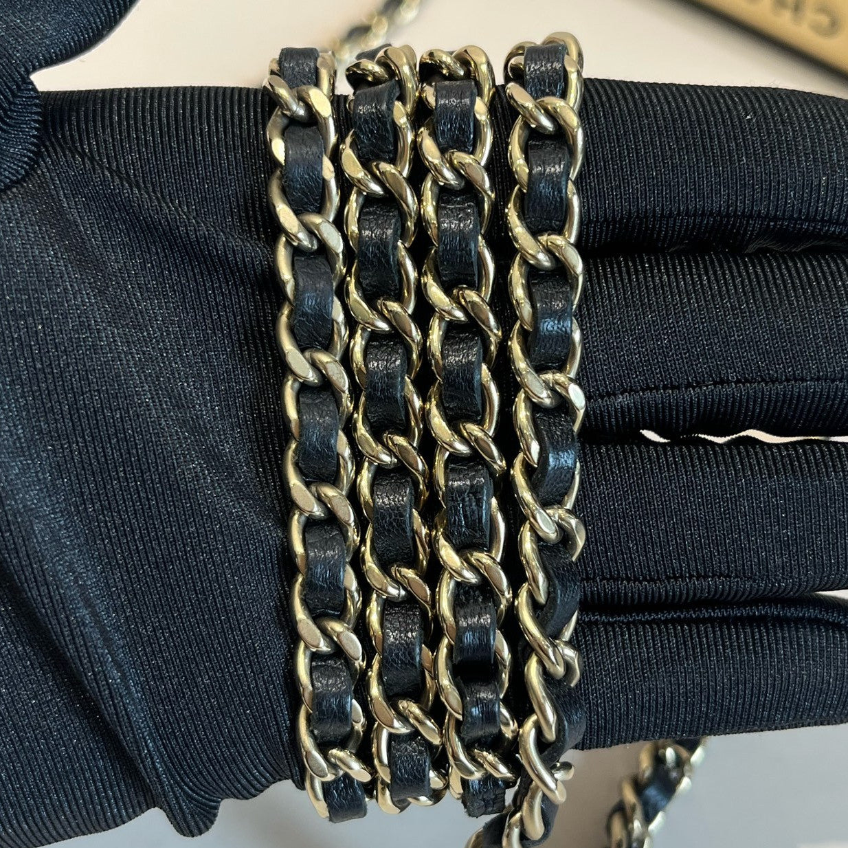 Chanel Trendy CC WOC Quilted Chain Shoulder Crossbody Bag Black Gold