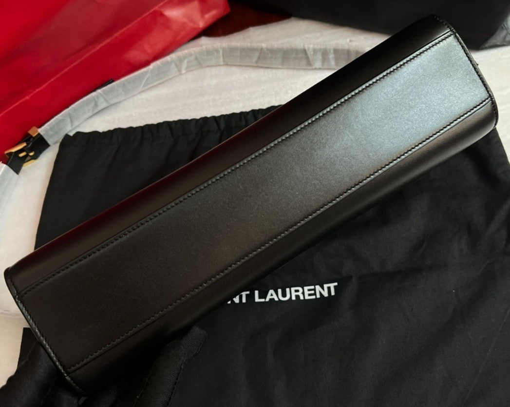 YSL Saint Laurent Manhattan Black Gold Shoulder bag Crossbody Almost Brand NEW