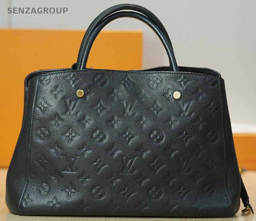 Louis Vuitton Monogram Empreinte Montaigne MM Shoulder Handbag