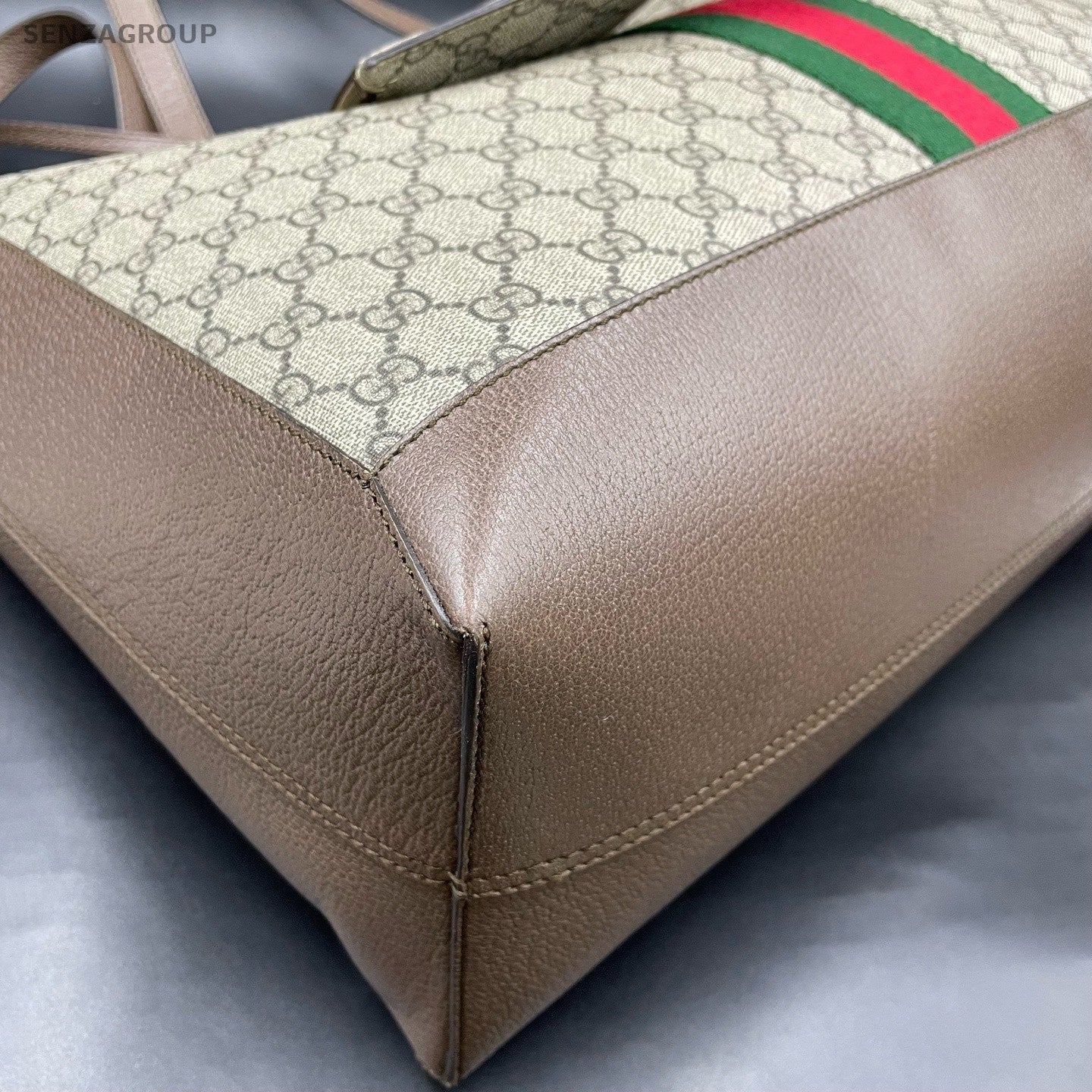 Gucci Ophidia GG Supreme Canvas Shoulder Bag Beige Brown Women Classic