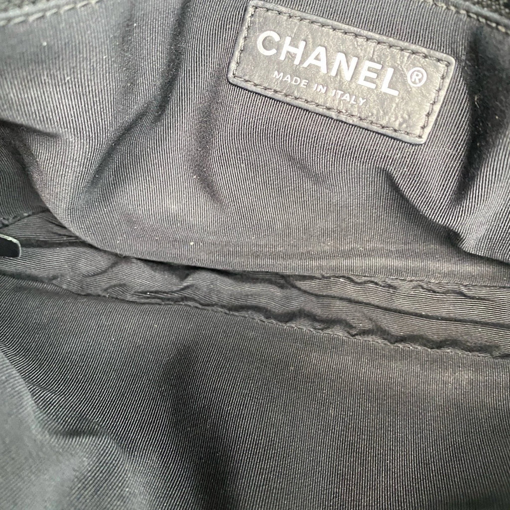 Chanel Classic Flap Chain Shoulder Crossbody Gray Silver Women Classic