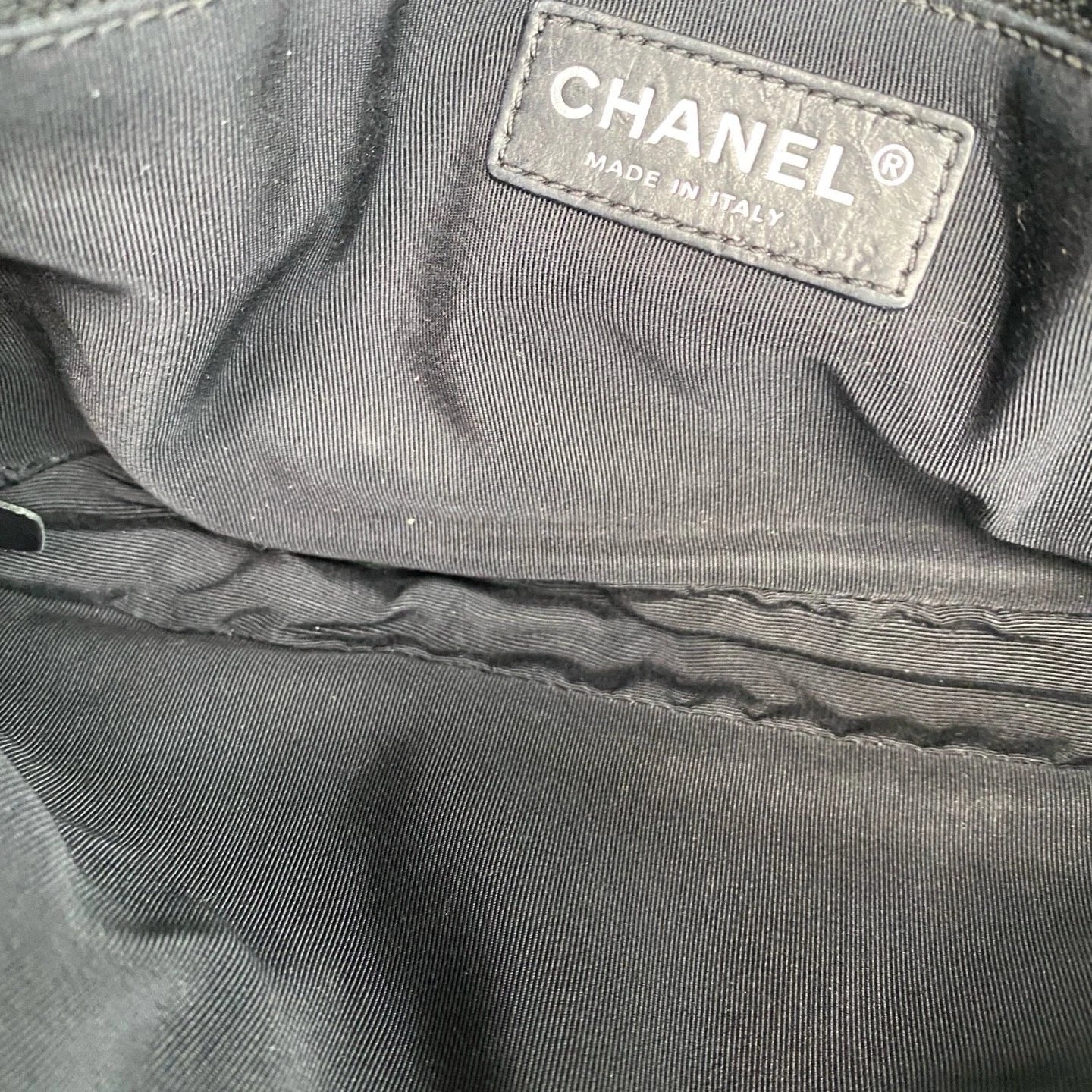 Chanel Classic Flap Chain Shoulder Crossbody Gray Silver Women Classic