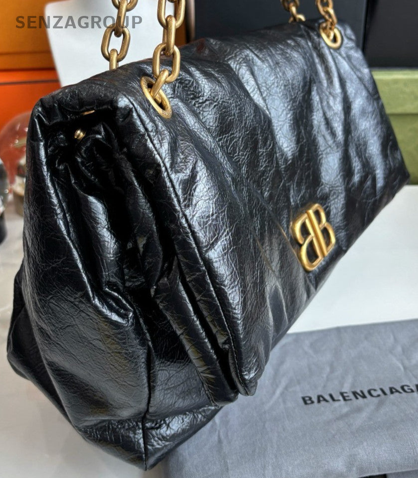 Balenicaga Monaco Medium Black gold Shoulder bag Crossbody Almost brand new