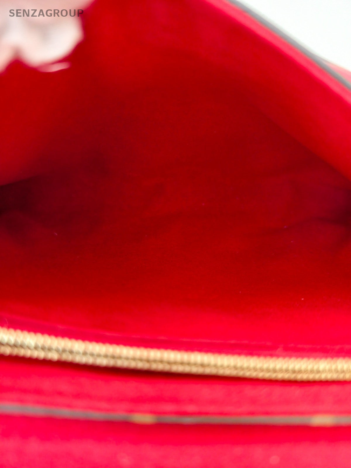 Louis Vuitton Monogram Chain 2Way Shoulder Bag Crossbody Red Brown Women Classic
